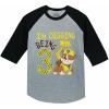 imagePaw Patrol Construction Pup Rubble Digging Being 3 3rd Birthday 34 Sleeve Baseball Jersey Toddler Kids TShirtRubble Dig R3  Dark Gray