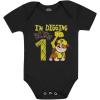 imagePaw Patrol Rubble 1st Birthday Outfit Boy Im Digging Being 1 Baby BodysuitBlack
