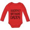 imageTstars Happy Birthday Daddy Baby Outfit New Dad Birthday Gift Long Sleeve BodysuitRed