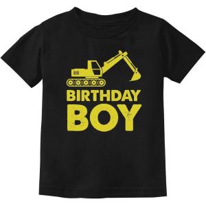 imageBirthday Boy Shirt Tractor Construction Party Toddler ampamp Youth Boys Kids TShirtBlack