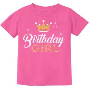 imageBirthday Girl Youth Crown Youth Shirts for Kids Gift for Girls TShirtPink