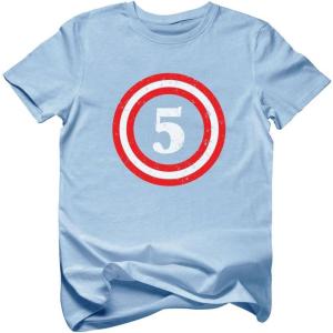 imageCaptain 5th Birthday  Gift for Five Years Old Toddler Youth Kids TShirtCalifornia Blue