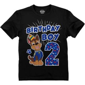 imageChase Birthday Boy 2 Shirt Gifts for Two Years Old Boys Second Bday Party Paw Patrol Toddler Kids TShirt2nd Birthday  Black