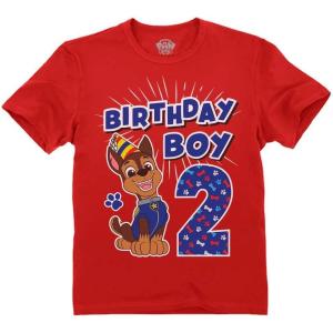 imageChase Birthday Boy 2 Shirt Gifts for Two Years Old Boys Second Bday Party Paw Patrol Toddler Kids TShirt2nd Birthday  Red