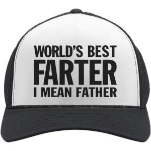 imageFunny Dad Hat for Men Gifts for Papa Grandpa Dads Fathers Day Funny Mens Trucker Mesh Snapback Baseball Cap One Size BlackWhite