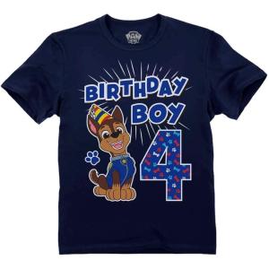 imagePaw Patrol 4 Chase Shirt Gifts for Four Years Old 4th Birthday Theme Party Toddler Kids TShirt4th Birthday  Navy