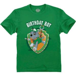 imagePaw Patrol Birthday Boy Shirt Gifts for Boys Badge Shield 2nd 3rd 4th 5th Toddler Kids TShirtRocky Badge  Green