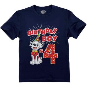 imagePaw Patrol Marshall 4th Birthday Boy Shirt Gifts for 4 Years Old Bday Party Toddler Kids TShirtMarshall 4th  Navy