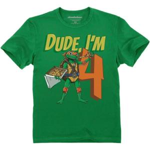 imageTMNT Mutant Birthday Dude Shirt Cowabunga Its My Birthday Ninja Pizza for Boys 4th 5th 6th Toddler Kids TShirtDude 4th  Green