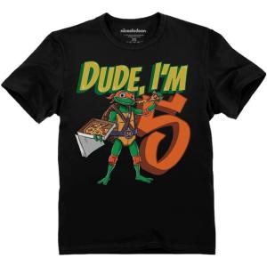 imageTMNT Mutant Birthday Dude Shirt Cowabunga Its My Birthday Ninja Pizza for Boys 4th 5th 6th Toddler Kids TShirtDude 5th  Black