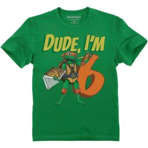 imageTMNT Mutant Birthday Dude Shirt Cowabunga Its My Birthday Ninja Pizza for Boys 4th 5th 6th Toddler Kids TShirtDude 6th  Green
