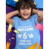 imageAwesome 6 Year Old 6th Birthday Shirt Gifts for Girls Boys Youth Kids TShirtCalifornia Blue