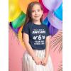 imageAwesome 6 Year Old 6th Birthday Shirt Gifts for Girls Boys Youth Kids TShirtNavy