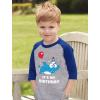 imageBirthday Boy or Girl Shark Shirt Gift 34 Sleeve Baseball Jersey Toddler ShirtBlue