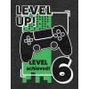 imageGamer Birthday Shirt Level Up Video Game 6th Birthday Youth Kids TShirtNavy