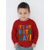 imageIts My Birthday Toddler Kids Shirt Gifts for Girls Boys 2nd 3rd 4th 5th Bday Toddlers Long Sleeve TShirtRed