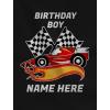 imagePersonalized Birthday Boy Shirt Boy Race Car Custom Toddler Kids TShirtNavy