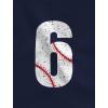 imageTeeStars  Baseball 6th Birthday Gift for Six Year Old Youth Kids TShirtGray