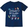 imageBirthday Boy Shirt 2nd 3rd 4th 5th 6th 7th 8th Summer Vibes Youth Kids TShirtNavy