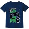 imageGamer Birthday Shirt Level Up Video Game 6th Birthday Youth Kids TShirtNavy