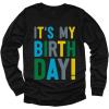 imageIts My Birthday Toddler Kids Shirt Gifts for Girls Boys 2nd 3rd 4th 5th Bday Toddlers Long Sleeve TShirtBlack