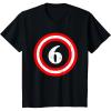 imageKids Captain 6th Birthday Boy Girl 6 Year Old Toddler TShirtBlack
