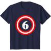 imageKids Captain 6th Birthday Boy Girl 6 Year Old Toddler TShirtNavy Blue