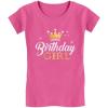 imagePrincess Crown Birthday Girl Shirt Gifts for 3rd 4th 5th 6th 7th 8th 9th Bday Girls Kids Fitted TShirtWow Pink