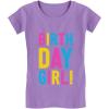 imageRetro Style Birthday Girl Shirt Gifts for Girls Youth Kids Fitted TShirtLavender