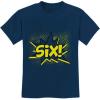 imageSix 6th Birthday Shirt 6 Years Old Gifts Superhero Party Kids TShirtNavy