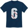 imageTeeStars  Baseball 6th Birthday Gift for Six Year Old Youth Kids TShirtNavy