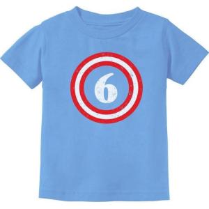 imageCaptain 6th Birthday Shirt Boy Girl 6 Year Old Toddler ampamp Youth Kids TShirtCalifornia Blue