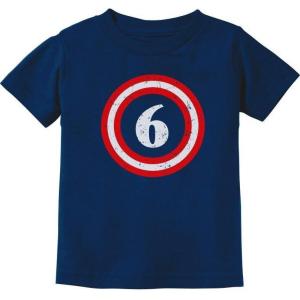 imageCaptain 6th Birthday Shirt Boy Girl 6 Year Old Toddler ampamp Youth Kids TShirtNavy