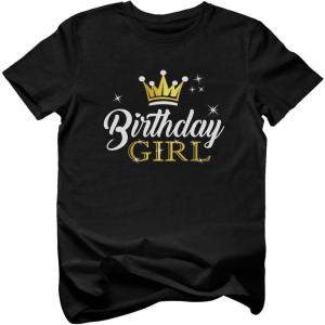 imageGift for Birthday Girl Princess Party Girly Kids TShirtBlack