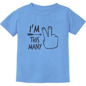 imageIm This Many 2 Year Old Boy Girl 2nd Birthday Toddler Kids TShirtCalifornia Blue