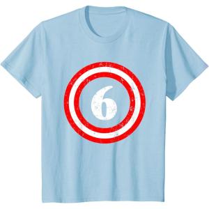 imageKids Captain 6th Birthday Boy Girl 6 Year Old Toddler TShirtBaby Blue
