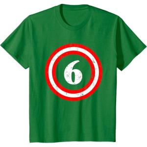imageKids Captain 6th Birthday Boy Girl 6 Year Old Toddler TShirtKelly Green