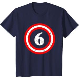 imageKids Captain 6th Birthday Boy Girl 6 Year Old Toddler TShirtNavy Blue