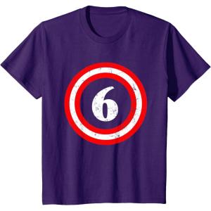 imageKids Captain 6th Birthday Boy Girl 6 Year Old Toddler TShirtPurple