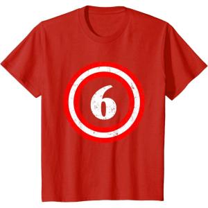 imageKids Captain 6th Birthday Boy Girl 6 Year Old Toddler TShirtRed