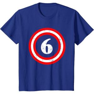 imageKids Captain 6th Birthday Boy Girl 6 Year Old Toddler TShirtRoyal Blue