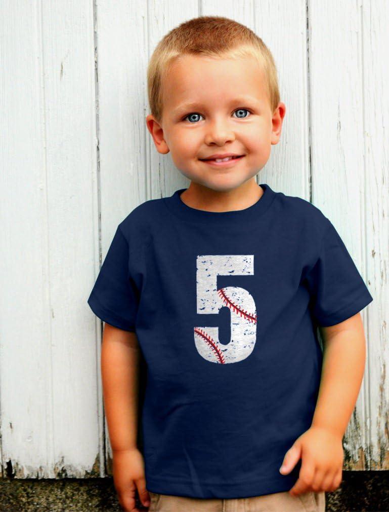 imageBaseball 5th Birthday Shirt Boy Girl Gifts 5 Year Old Toddler Kids TShirtNavy