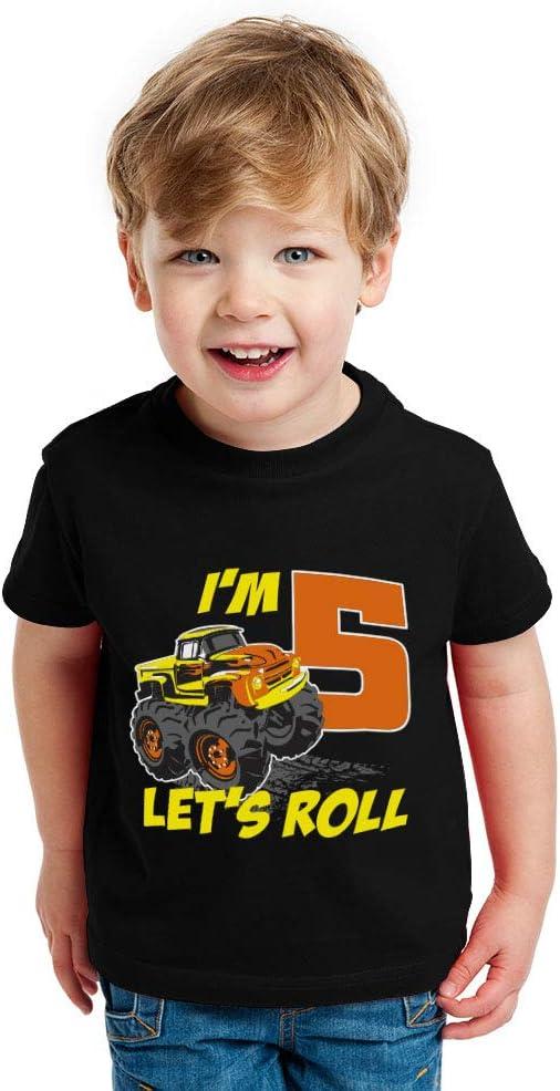 imageBirthday Gift for 5 Year Old Boy Truck 5th Birthday Boys Toddler Kids TShirtCalifornia Blue