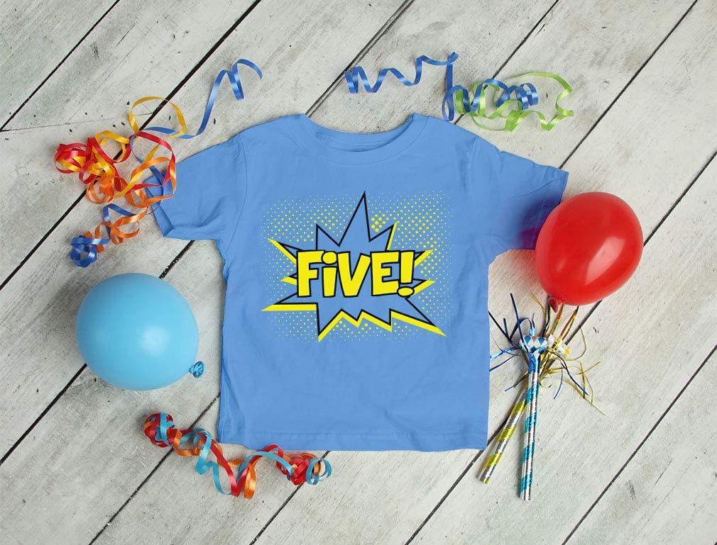 imageFour 4th Birthday Shirt 4 Years Old Gifts Superhero Party Kids TShirtNavy