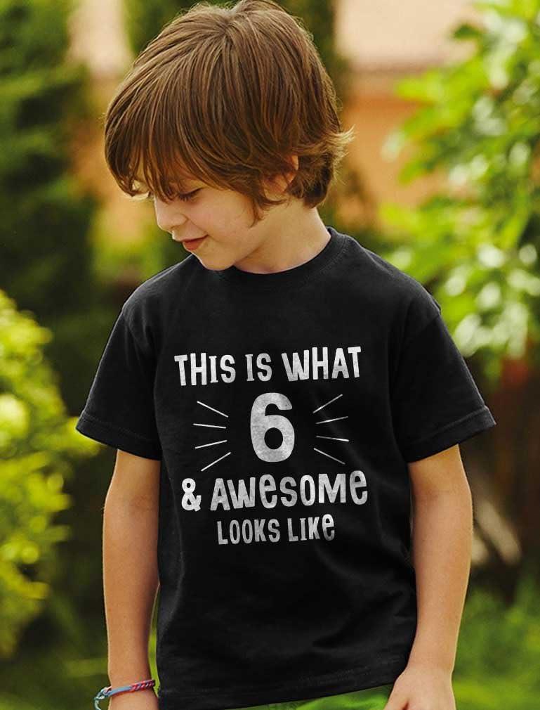 imageThis is What 6 ampamp Awesome Looks Like Six Year Old Birthday Youth Kids TShirtCalifornia Blue