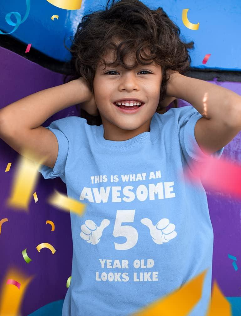 imageTstars Awesome 5 Year Old 5th Birthday Shirt Gifts for Girls Boys Toddler KidsCalifornia Blue