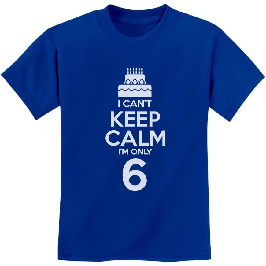 imageBirthday Cake Shirt I Cant Keep Calm Im 6 Childrens Cute Kids TShirtBlue