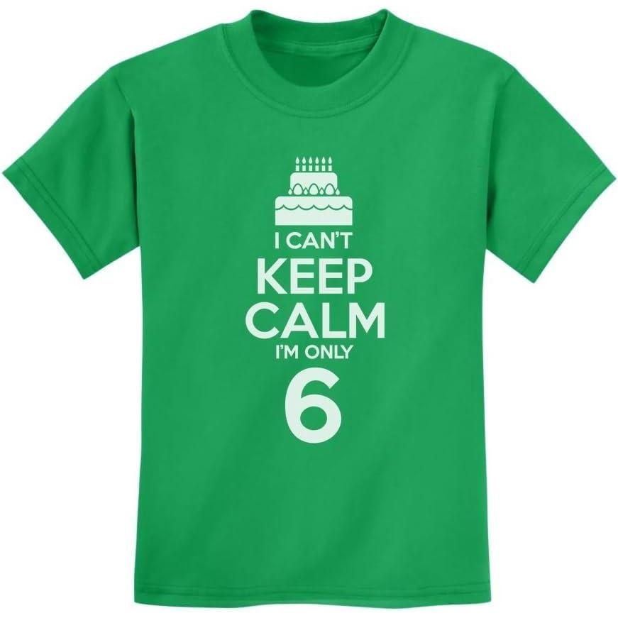 imageBirthday Cake Shirt I Cant Keep Calm Im 6 Childrens Cute Kids TShirtGreen