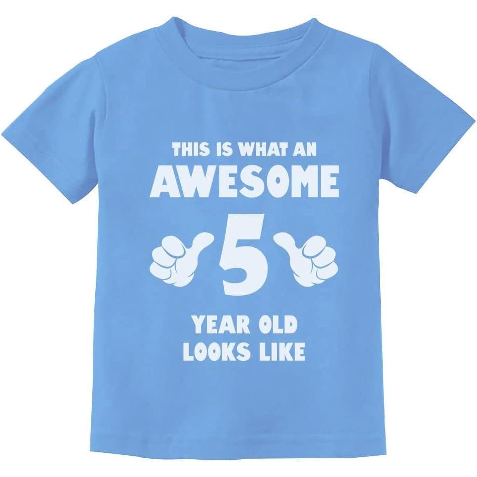 imageTstars Awesome 5 Year Old 5th Birthday Shirt Gifts for Girls Boys Toddler KidsCalifornia Blue