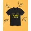 imageFour 4th Birthday Shirt 4 Years Old Gifts Superhero Party Kids TShirtBlack
